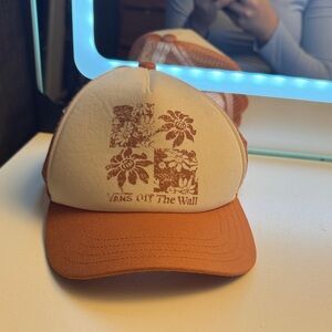 Vintage Vans Orange and Cream Floral Cap